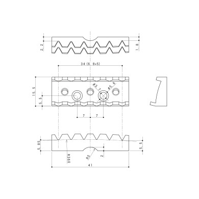 Locking Nut 6 Corde Gold