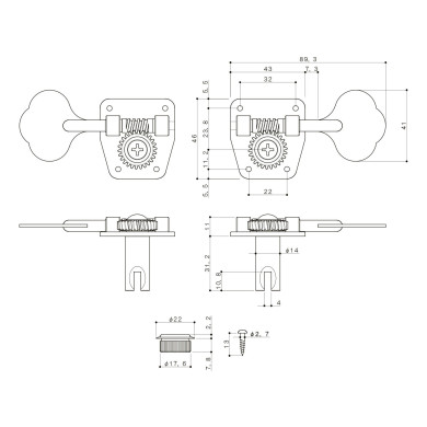 Meccaniche Basso 5R Lefty Nickel