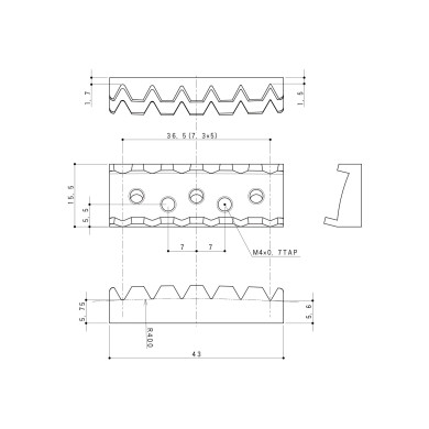 Locking Nut 6 Corde Black Chrome