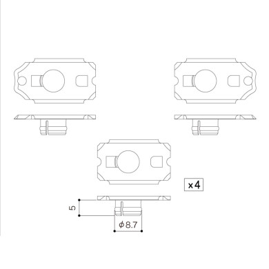 Mounting plate 6L per SD91, SD510 e SDS510