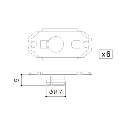 Mounting plate 3L+3R per SD90, SD510 e SDS510