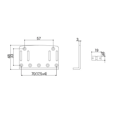 Ponte Basso 4 Corde Black