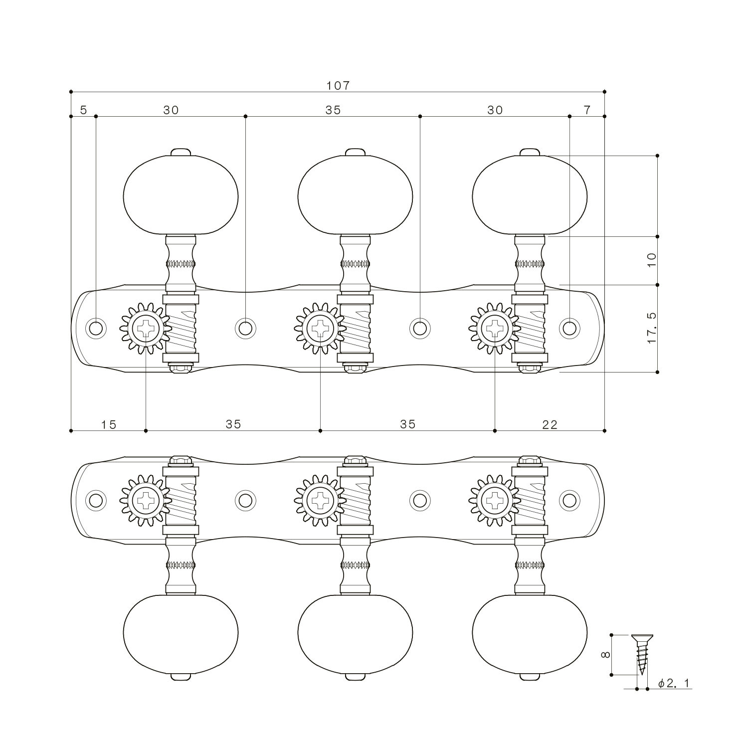 Meccaniche Classica Solid Brass