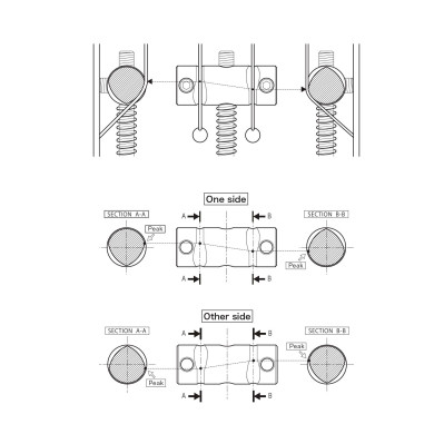 Ponte Fisso Tele Style 6 Corde Chrome