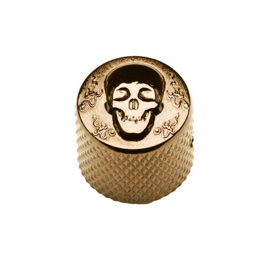 Potentiometer Knob 19mm Skull Gold