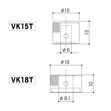 Potentiometer Concentric Knob 18mm Black