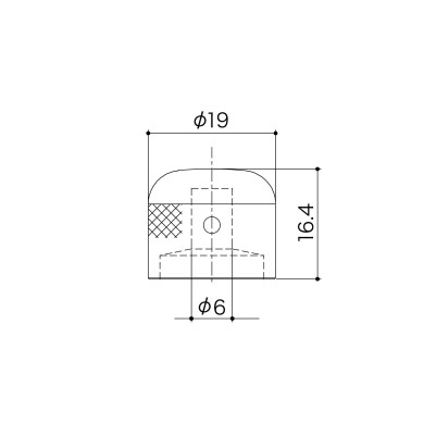 Potentiometer Knob 19mm Black