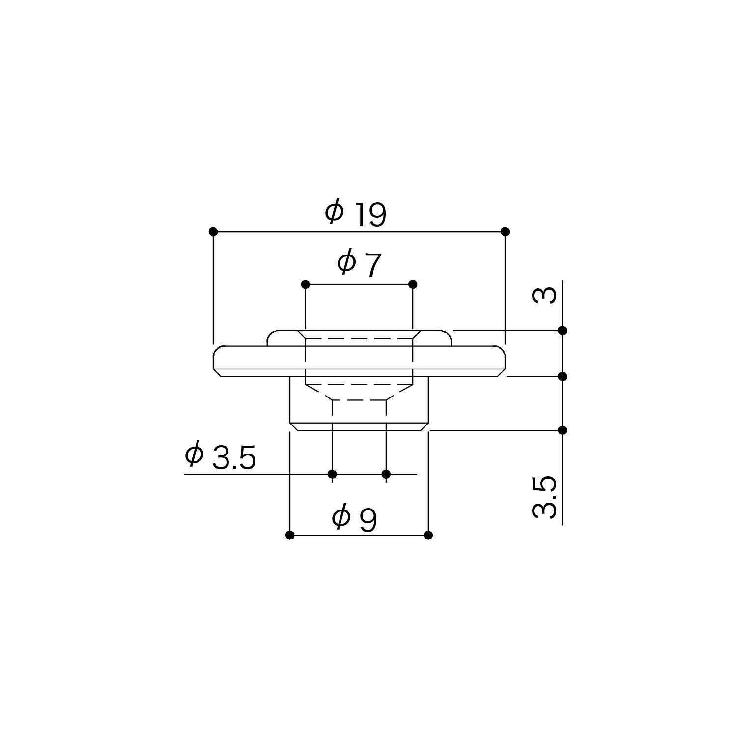 String Retainer 3,5mm Basso Chrome