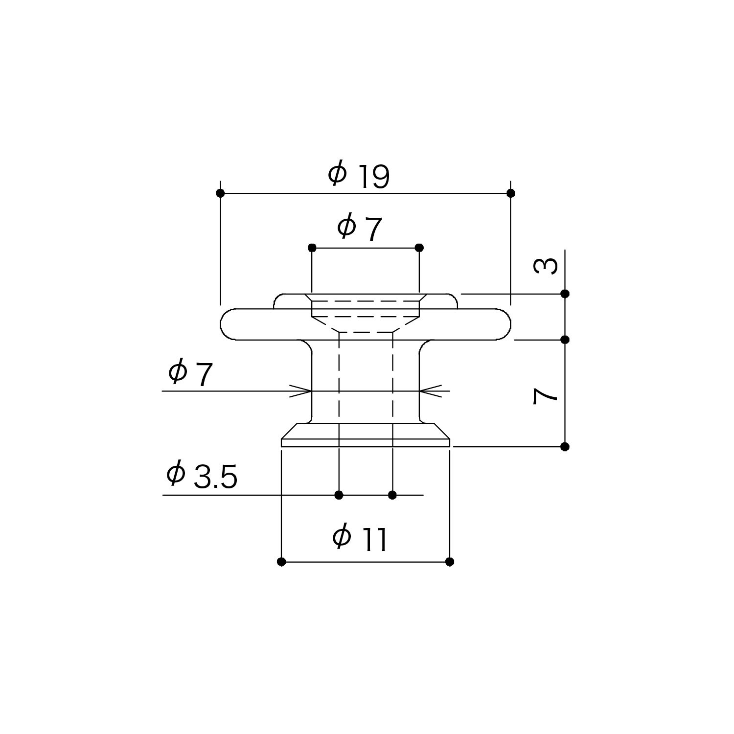 String Retainer 7,0mm Basso Black