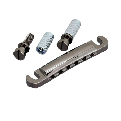 Stop Tailpiece 6 Corde Black Chrome