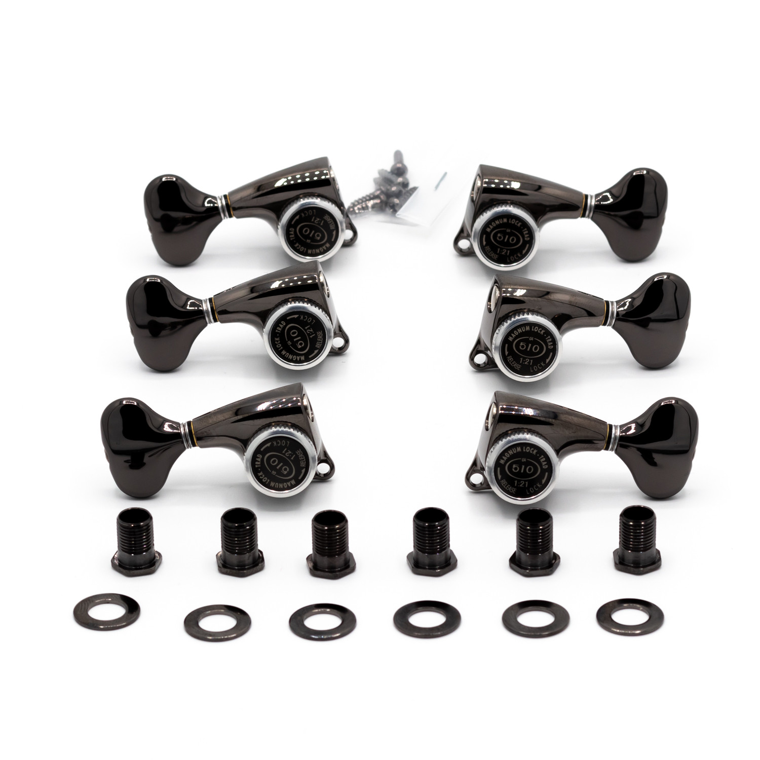 Meccaniche Locking 3L+3R Black Chrome