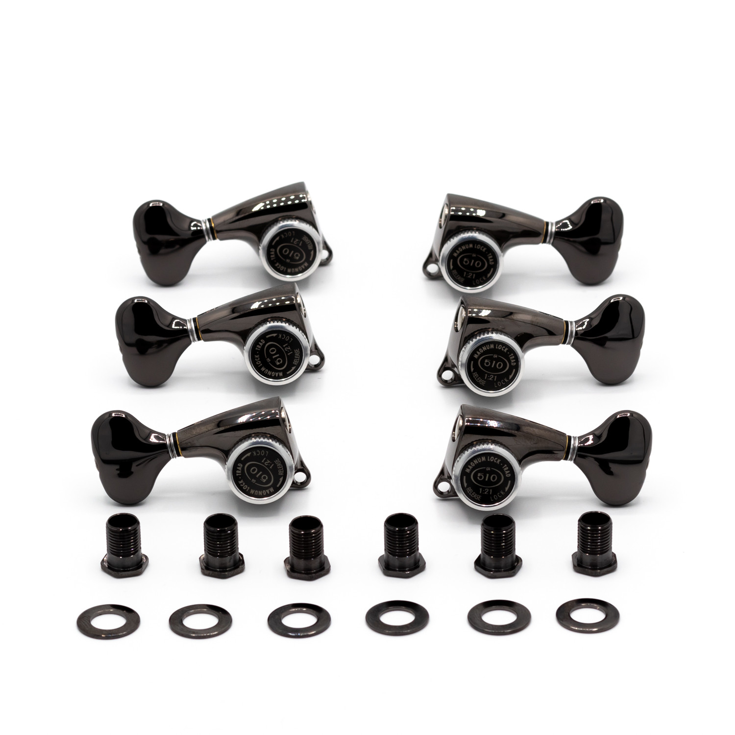 Meccaniche Locking 3L+3R Black Chrome