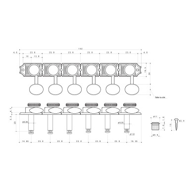 Meccaniche Locking 6L Gold