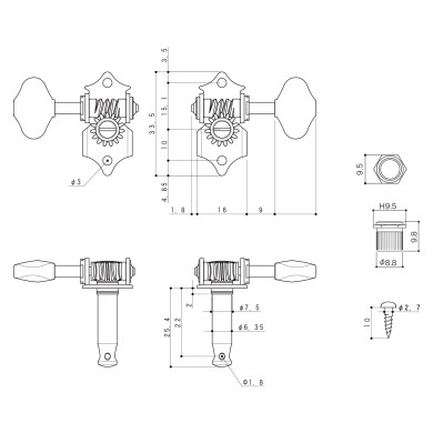 Meccaniche Standard 3L+3R Gold