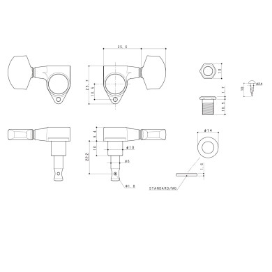 Meccaniche Standard 3L+3R Chrome