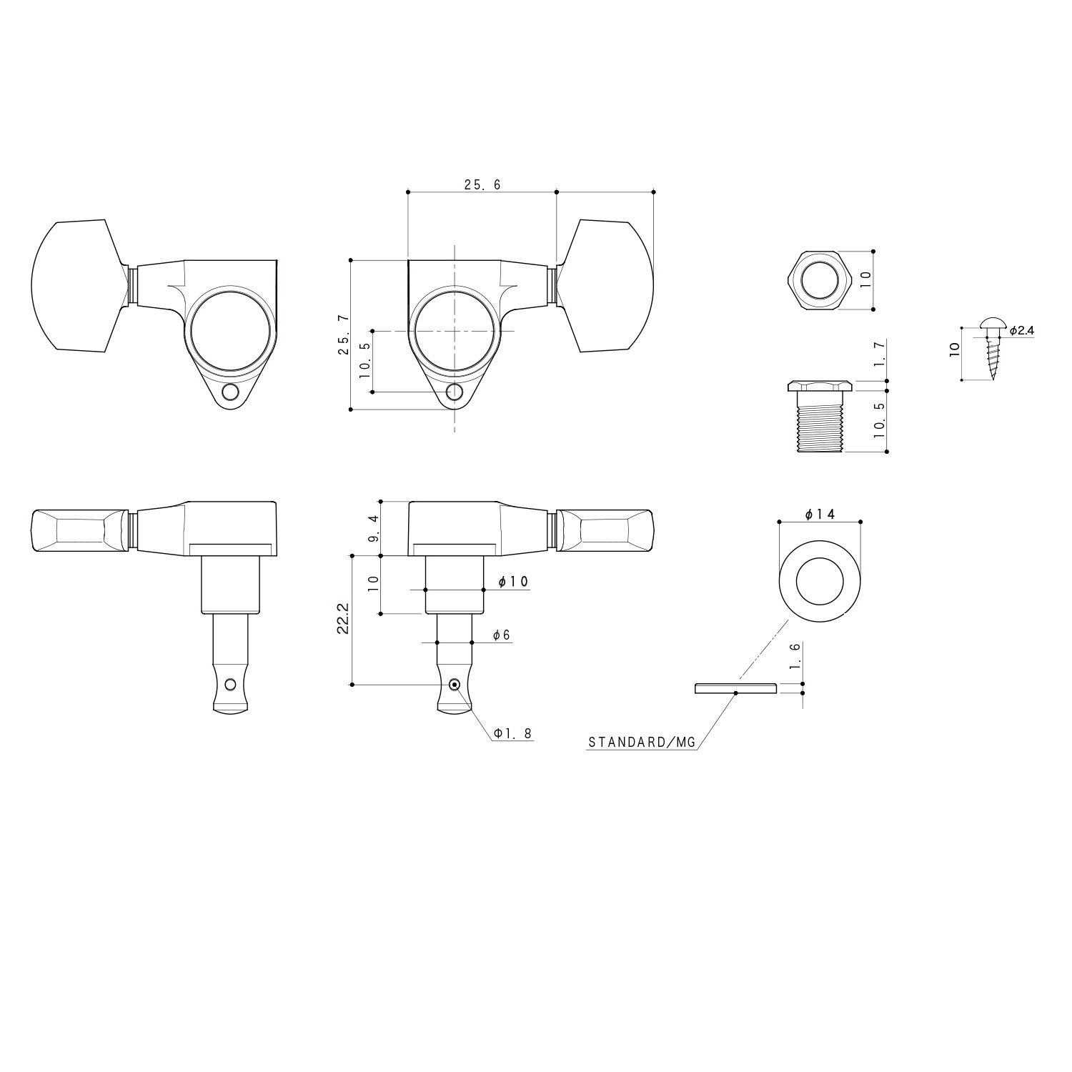 Meccaniche Standard 3L+3R Black
