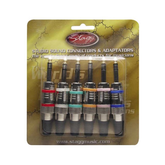 Connettori Jack M 6,3 ST Profili Colorati Cnf.6pcs