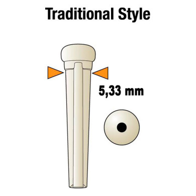 Piroli Traditional White/Black Dot 2mm 6pcs