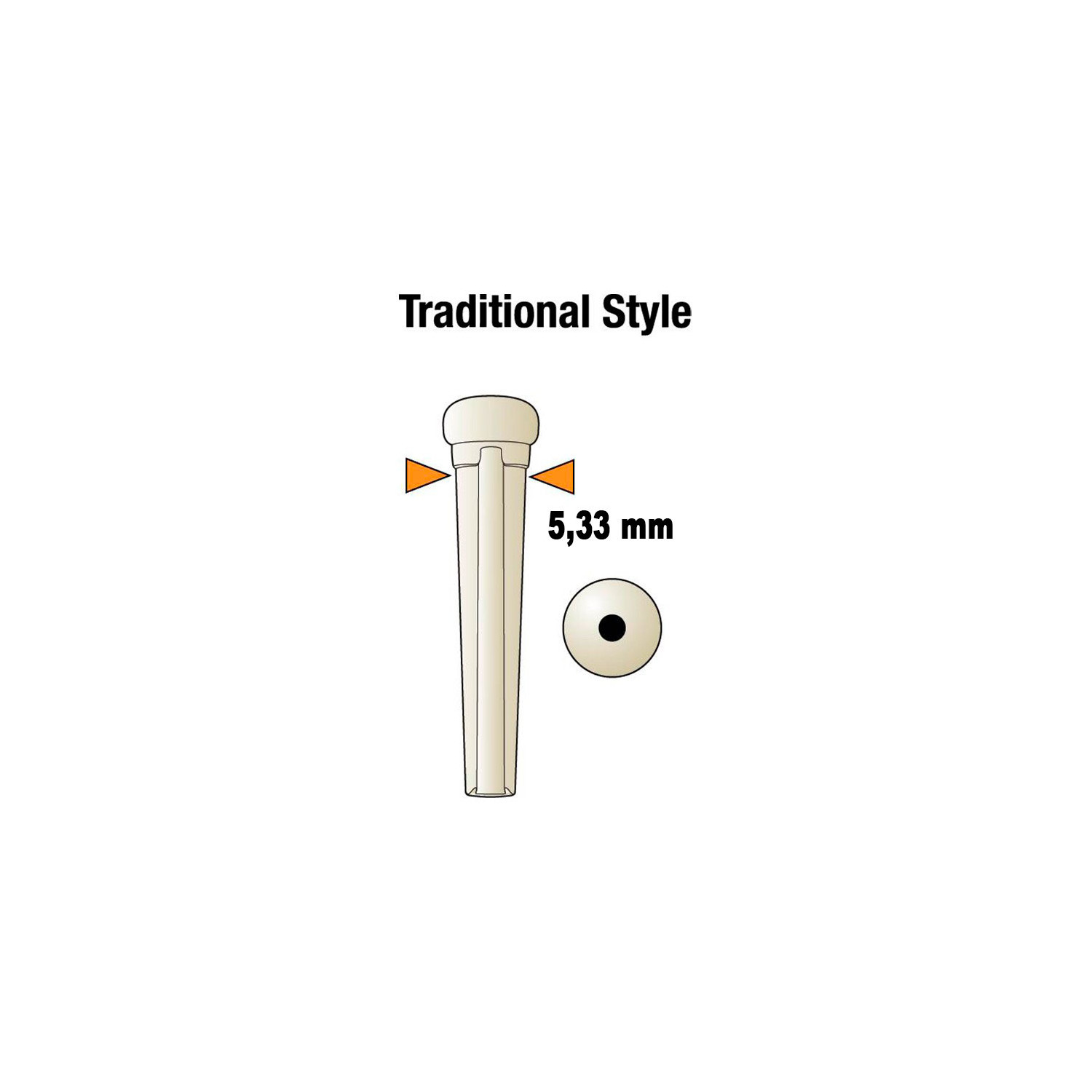 Piroli Traditional White/Black Dot 2mm 6pcs