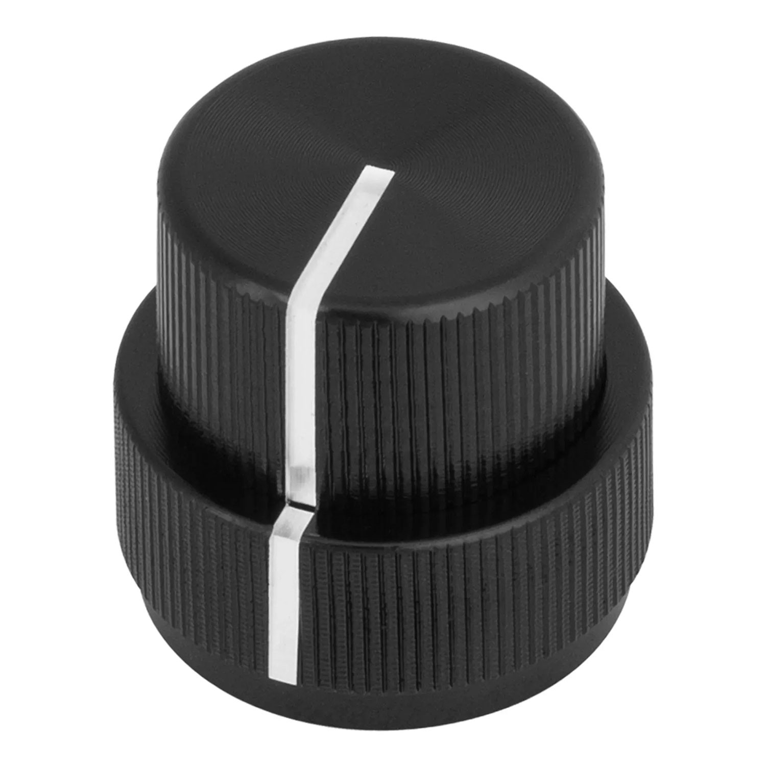 Stacked Potentiometer Dome Knob Black