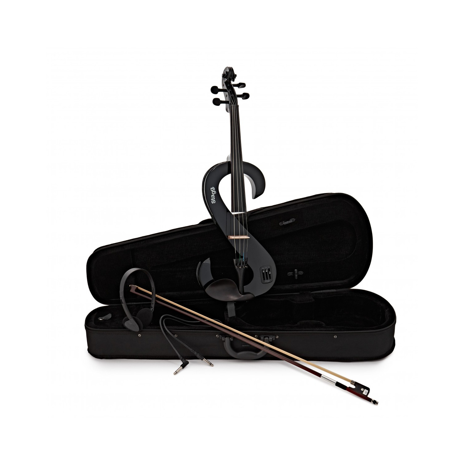 Viola 4/4 elettrica nera