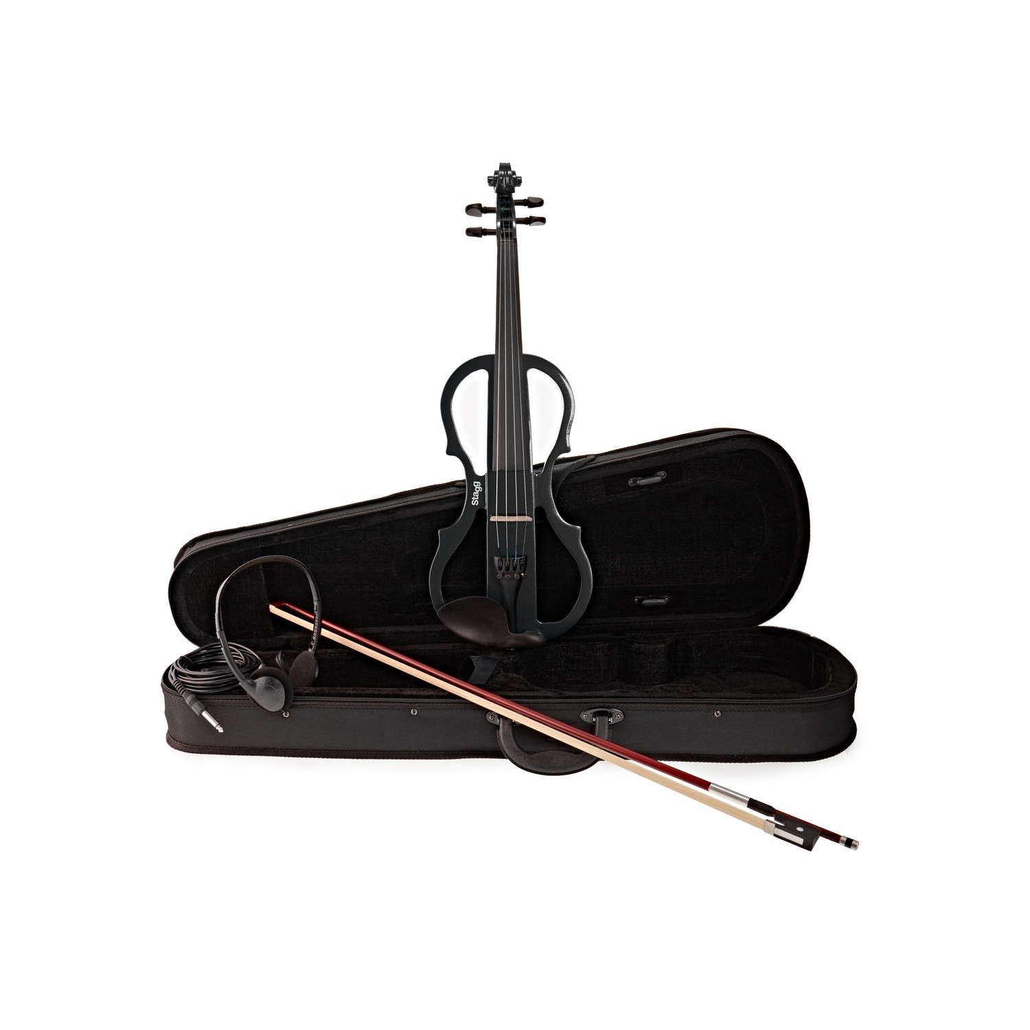 Violino 4/4 elettrico nero metallizzato