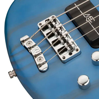 Streamer Standard 4 Ocean Blue Transparent Satin