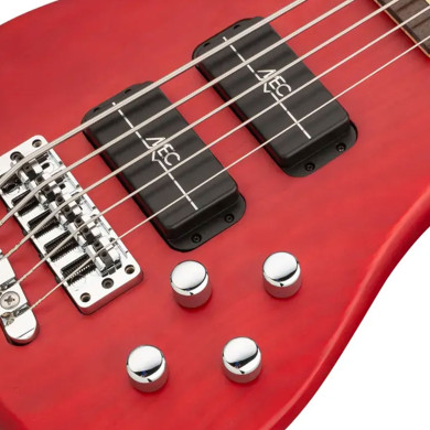 Streamer Standard 5 Burgundy Red Transparent Satin