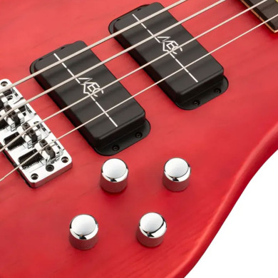 Streamer Standard 4 Burgundy Red Transparent Satin