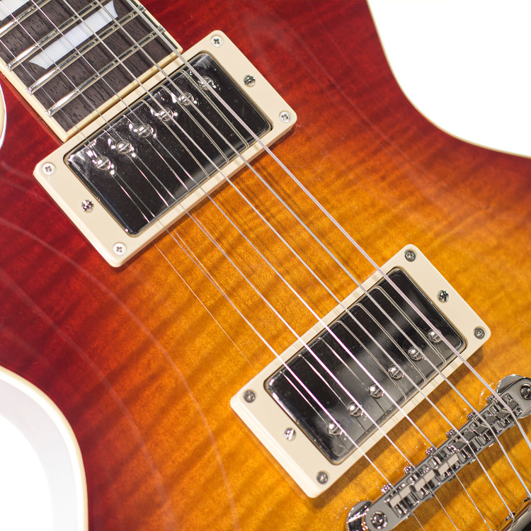 LP Style Lefty Flame Cherry Sunburst