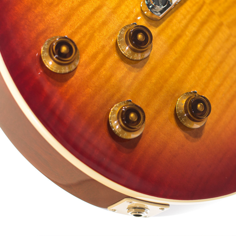LP Style Lefty Flame Cherry Sunburst