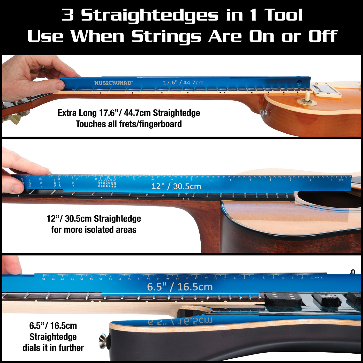 Tri-Beam - 3 in 1 Straightedge Scale Length Ruler