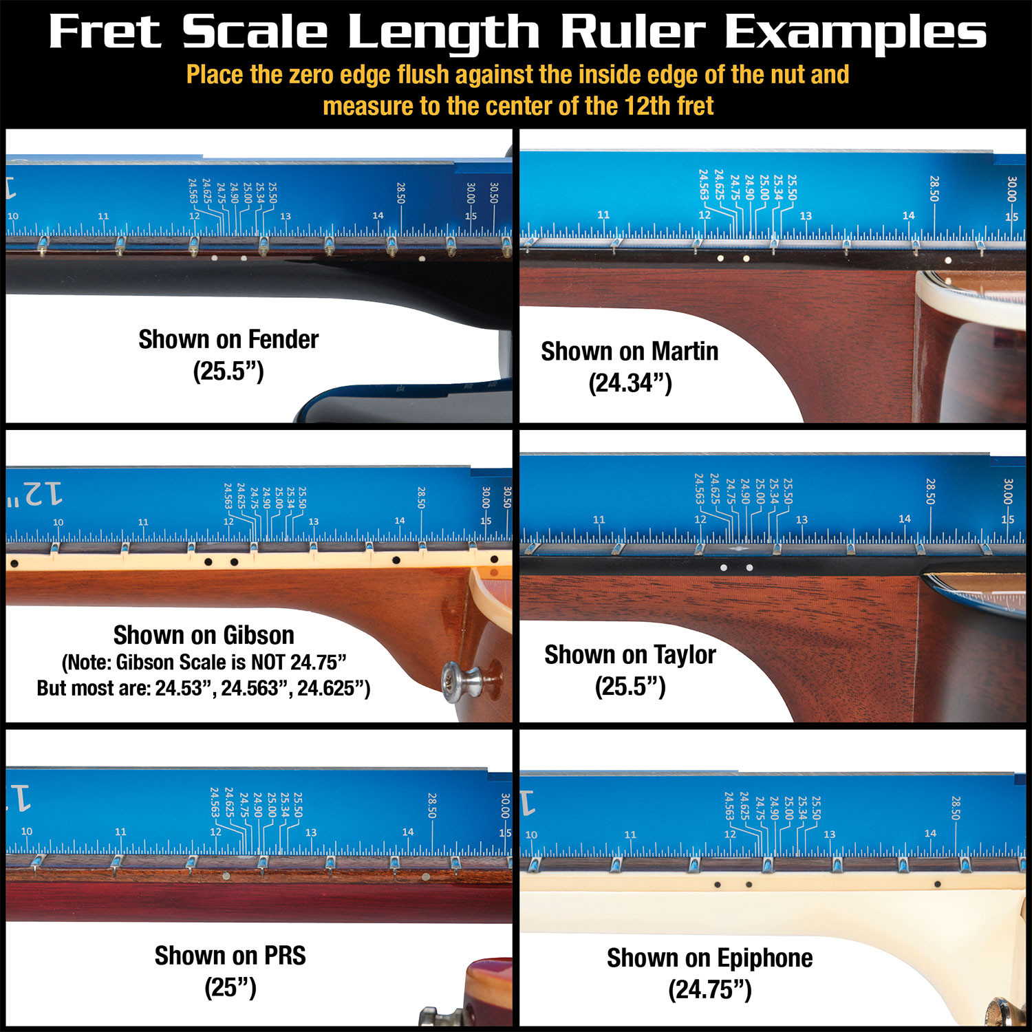 Tri-Beam - 3 in 1 Straightedge Scale Length Ruler