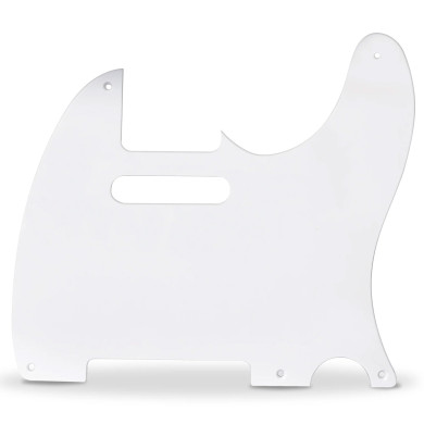 Pickguard 52 Tele Style 1ply 5 hole white