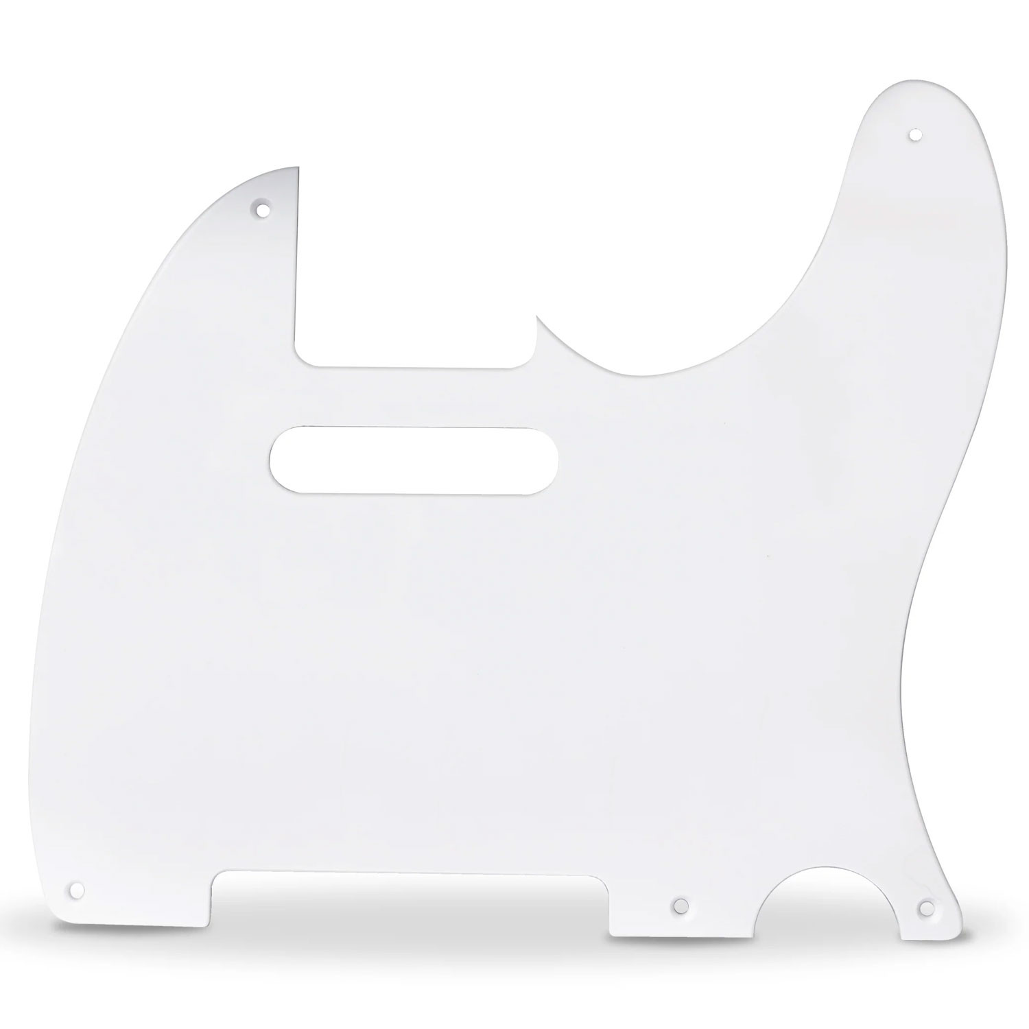 Pickguard 52 Tele Style 1ply 5 hole white