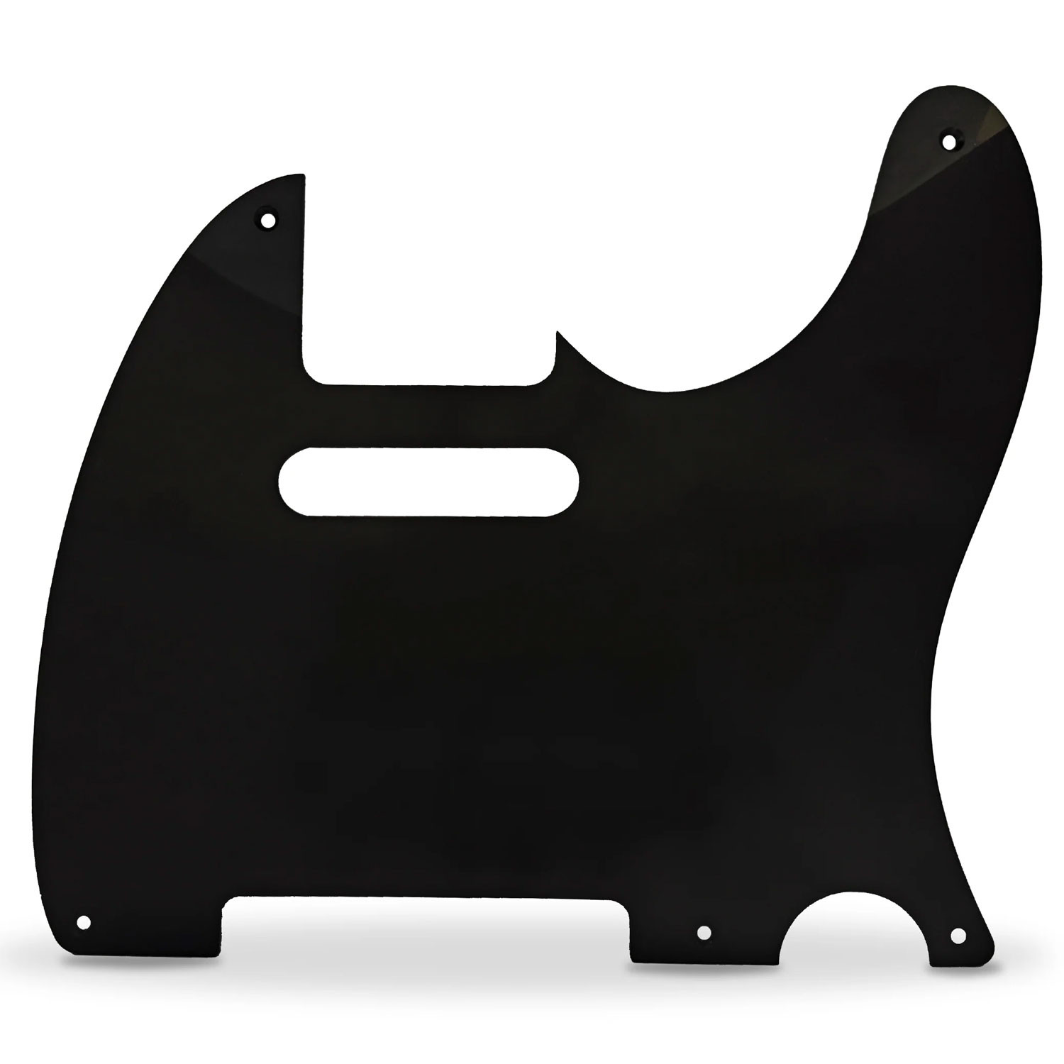 Pickguard 52 Tele Style 1ply 5 hole black