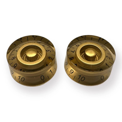 Speed knob gold/black font 2pcs