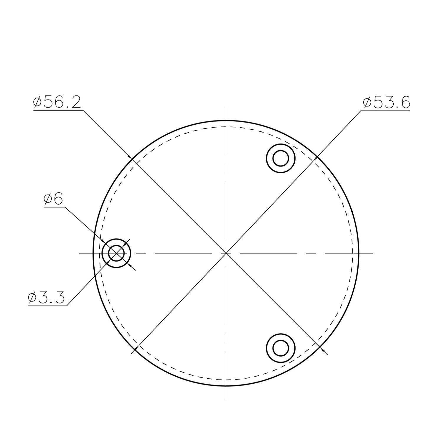Cavity cover LP Style round 3 hole black