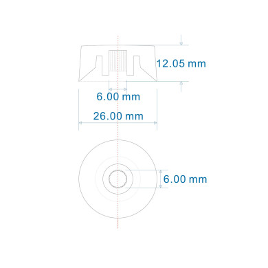 Speed knob black/white font 2pcs