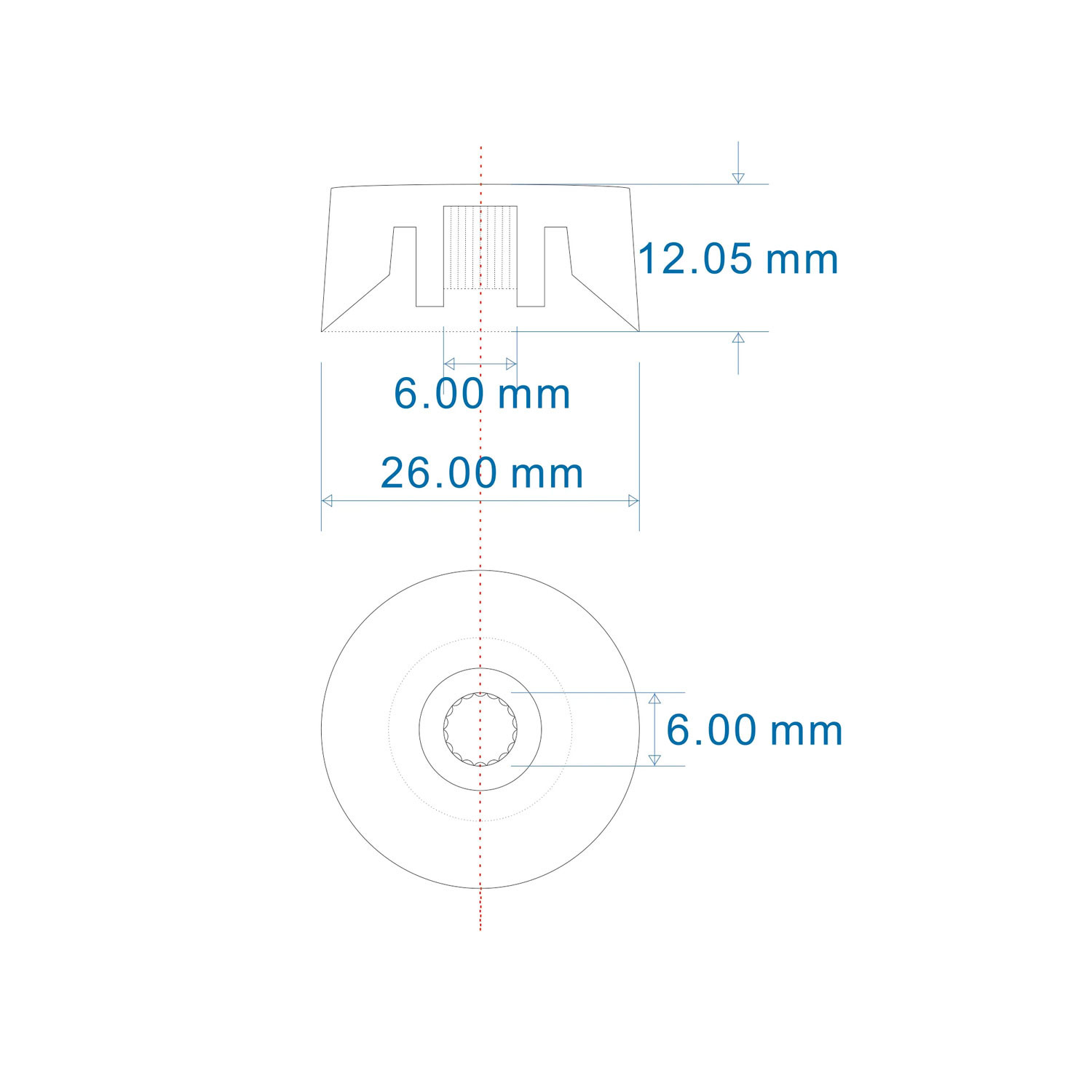 Speed knob black/white font 2pcs