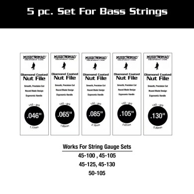 Diamond Coated Nut File Bass Guitar Set
