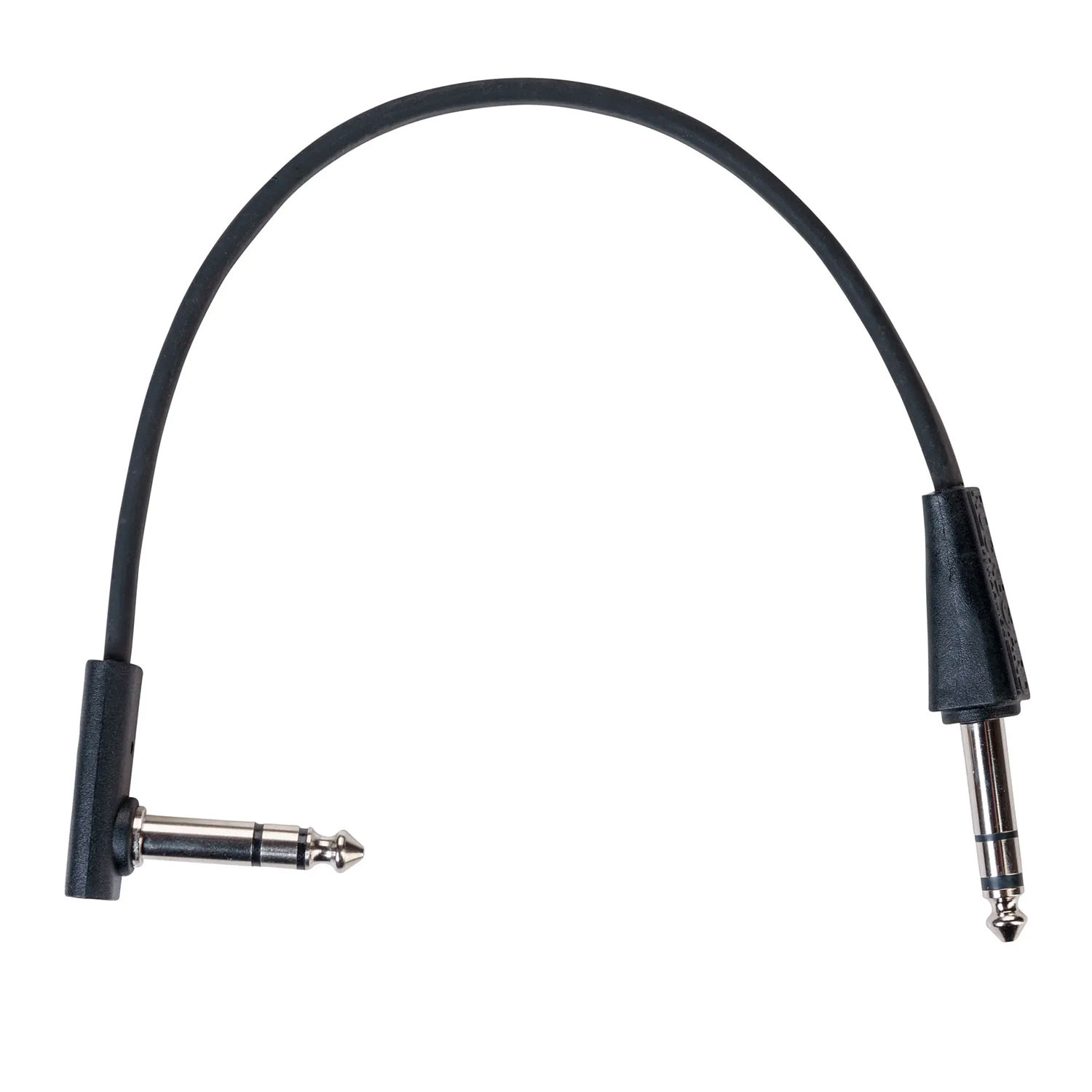 Flat Patch TRS Cable Black 20cm