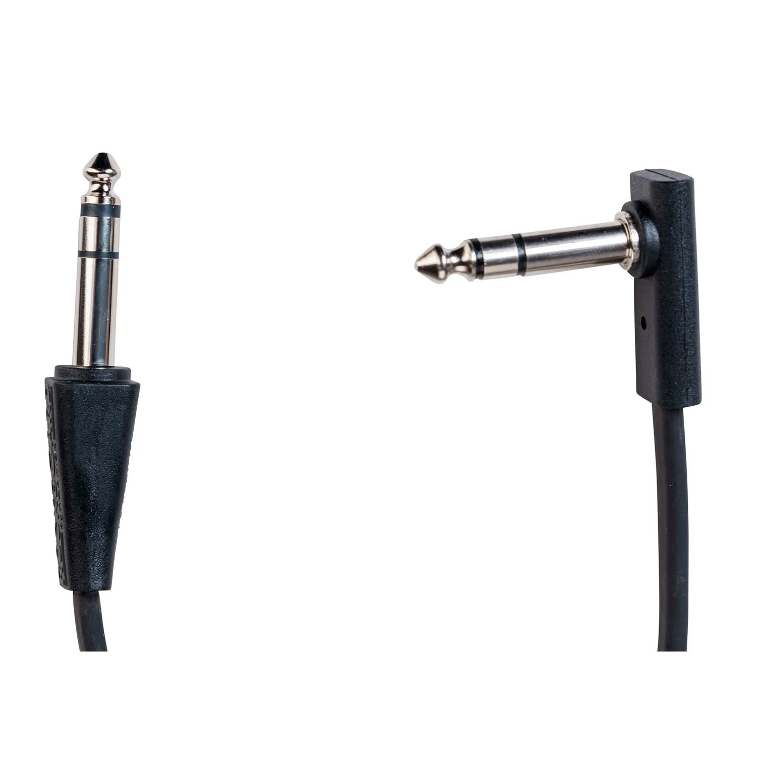 Flat Patch TRS Cable Black 20cm