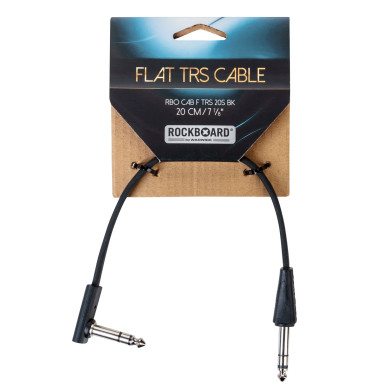 Flat Patch TRS Cable Black 20cm