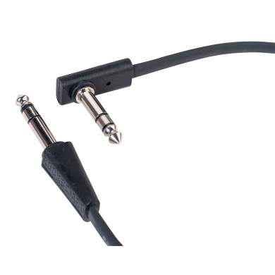 Flat Patch TRS Cable Black 40cm