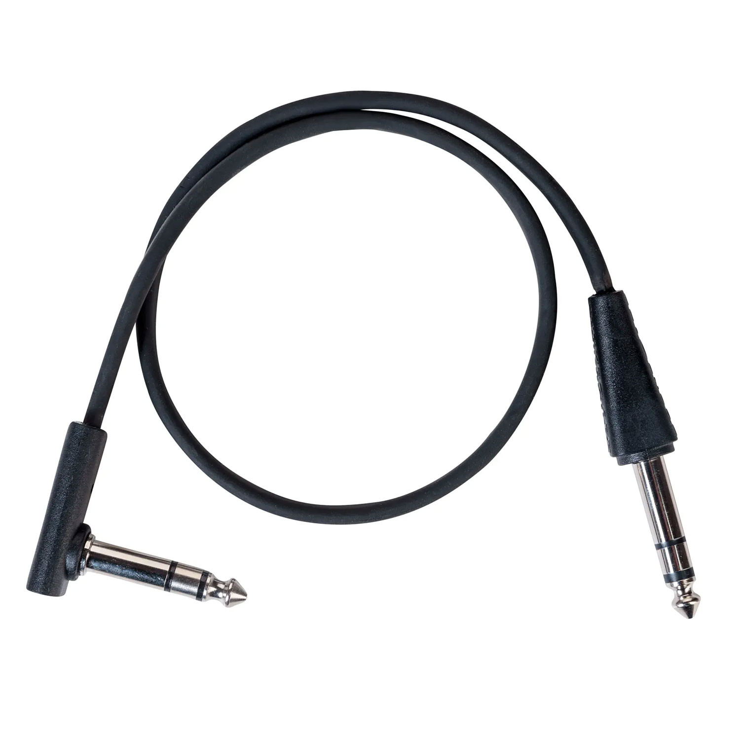 Flat Patch TRS Cable Black 40cm