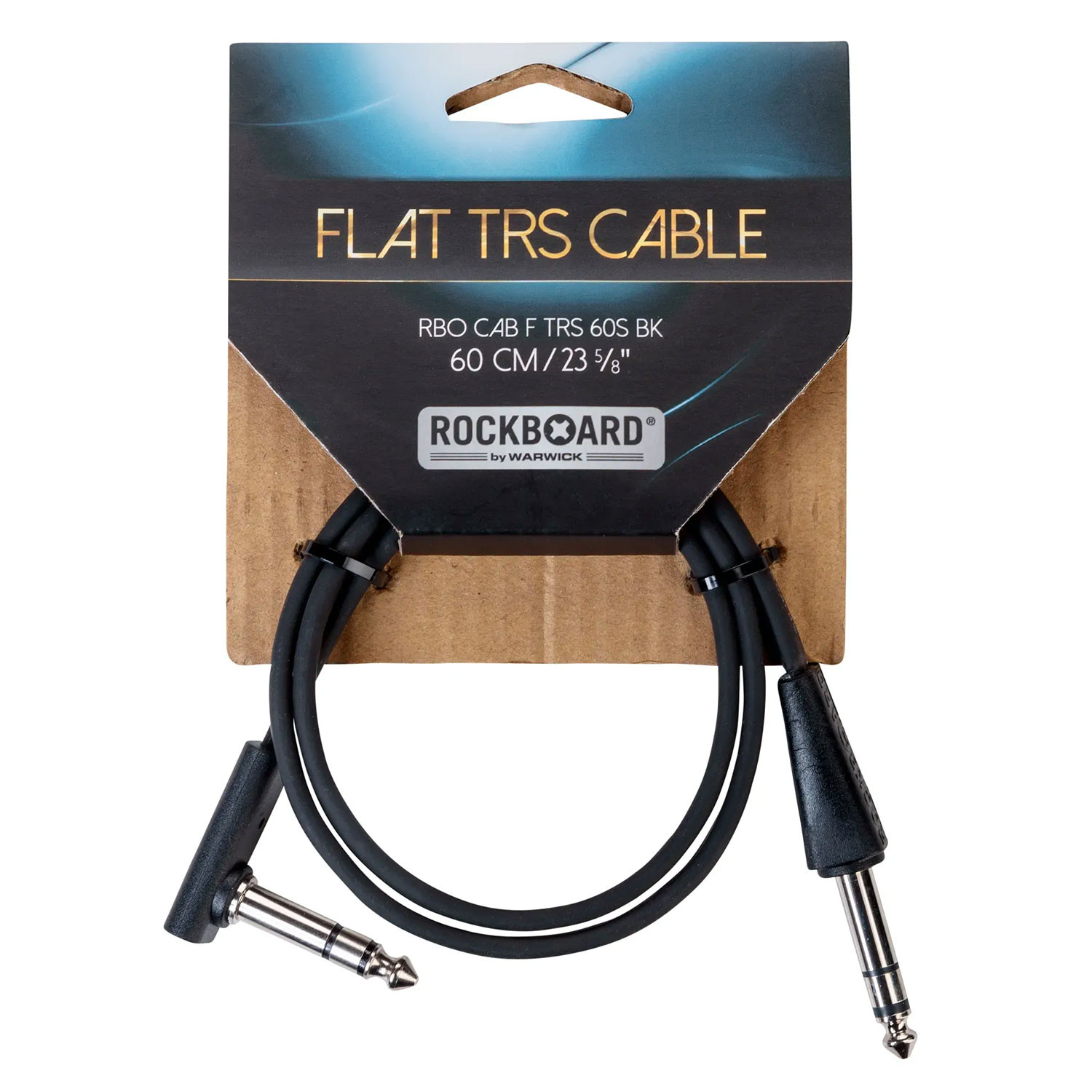 Flat Patch TRS Cable Black 60cm