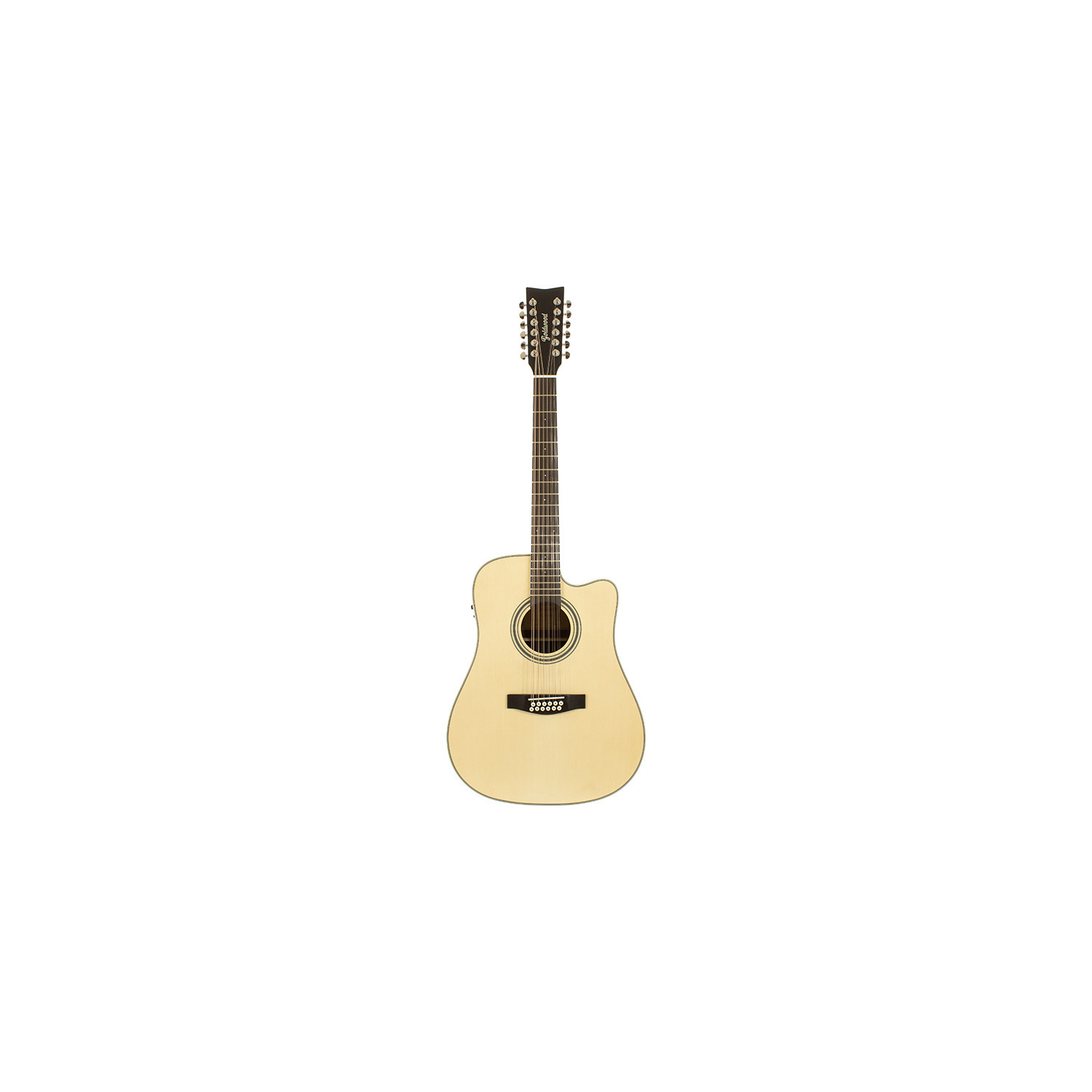 Pianura Dreadnought 12 Cutaway Natural