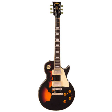 V100 ICON Distressed Black Over Sunburst