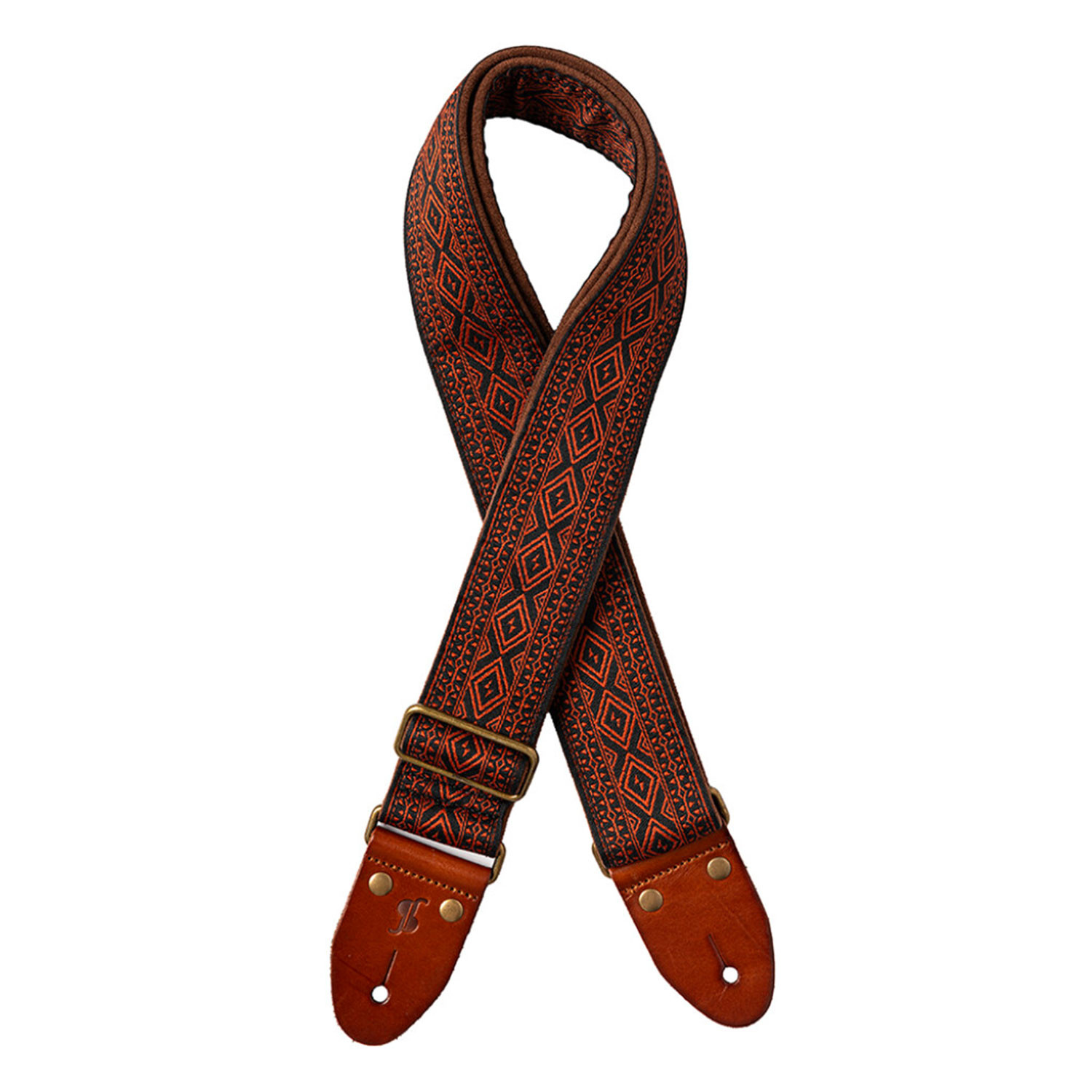 Tracolla 2 in nylon intrecciato marrone